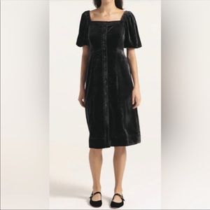 J. Crew Puff Sleeve Velvet Dress